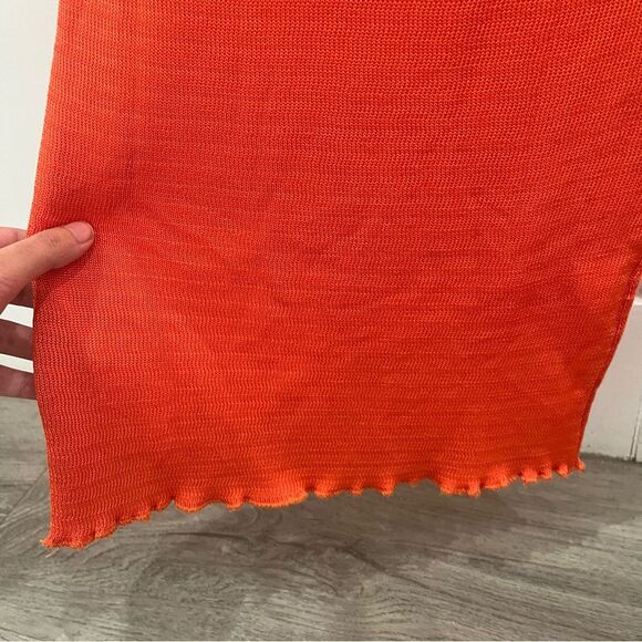 Baobab Maxi Dress Orange Knit Eloisa Long Sleeve size XS - Picture 7 of 12